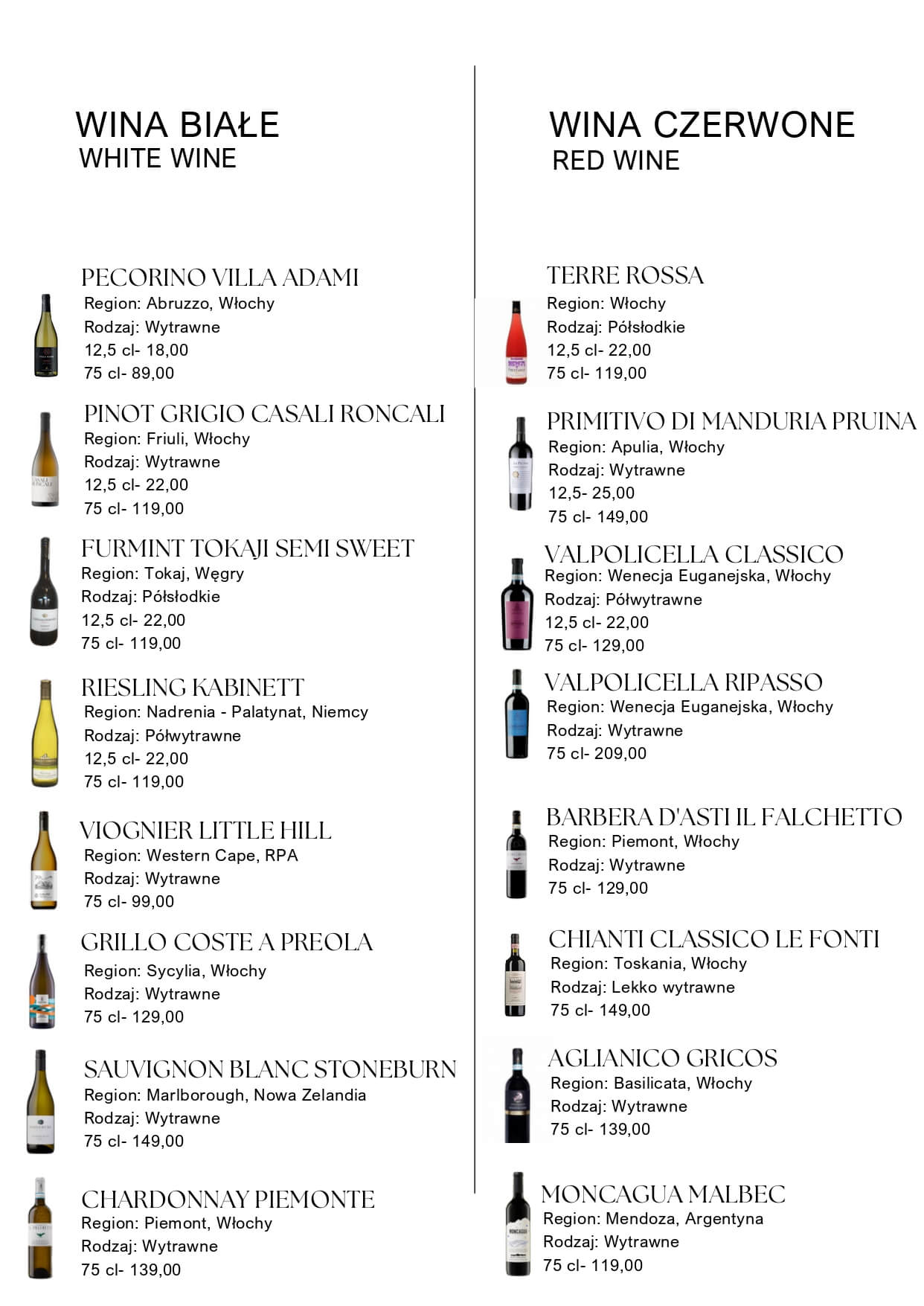 Wina białe i czerwone w Nowym Targu